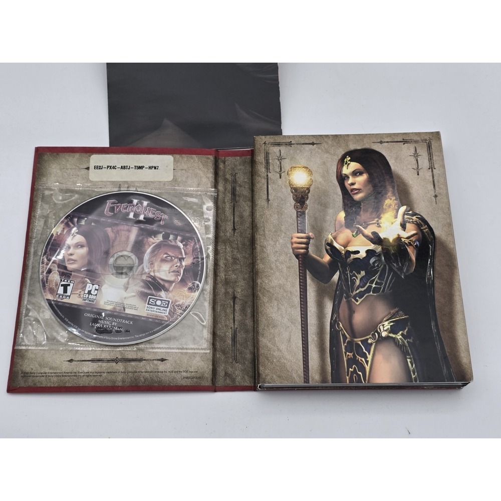 EverQuest 2 II Collectors Ed PC Game Tin w/ Cloth Maps Books, Disk, Poster, Coin - Picture 5 of 13